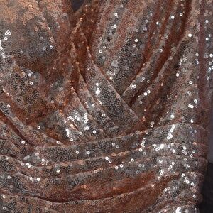 Shimmering Pinky- Gold Sequin Long Dress  SZ M